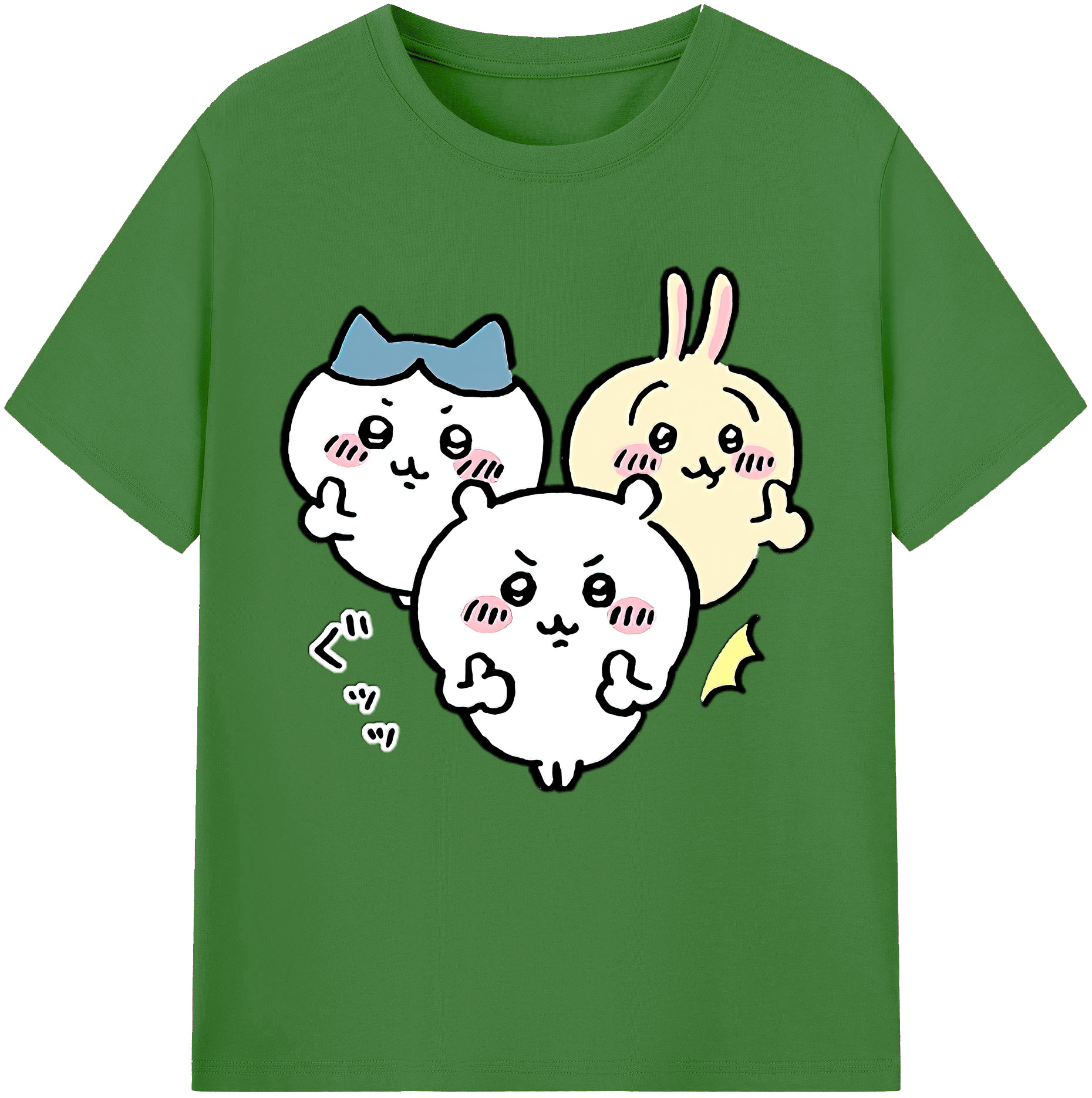 （画像用） ちいかわ うさぎ Chii-kawa usagi レディースカジュアルプリントTシャツ（綿100％）